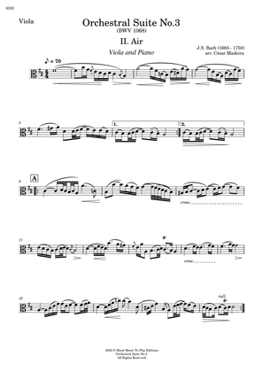 Air on G String - Viola and Piano (Individual Parts)