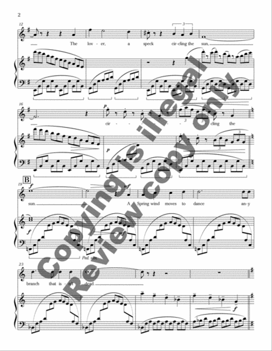 The Sun is Love High Voice scores gallery preview page 17