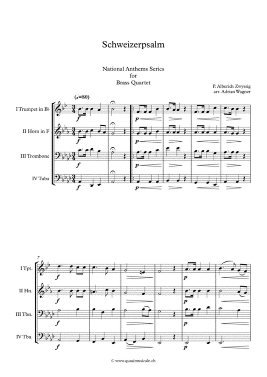 "Schweizerpsalm" (National Anthem of Switzerland) Brass Quartet arr. Adrian Wagner image number null