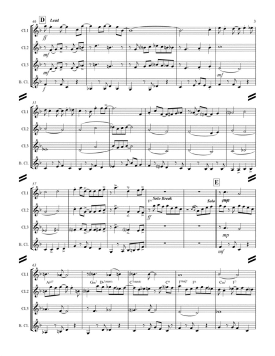 Come Fly With Me Come Fly With Me Woodwind Ensemble scores gallery preview page 4