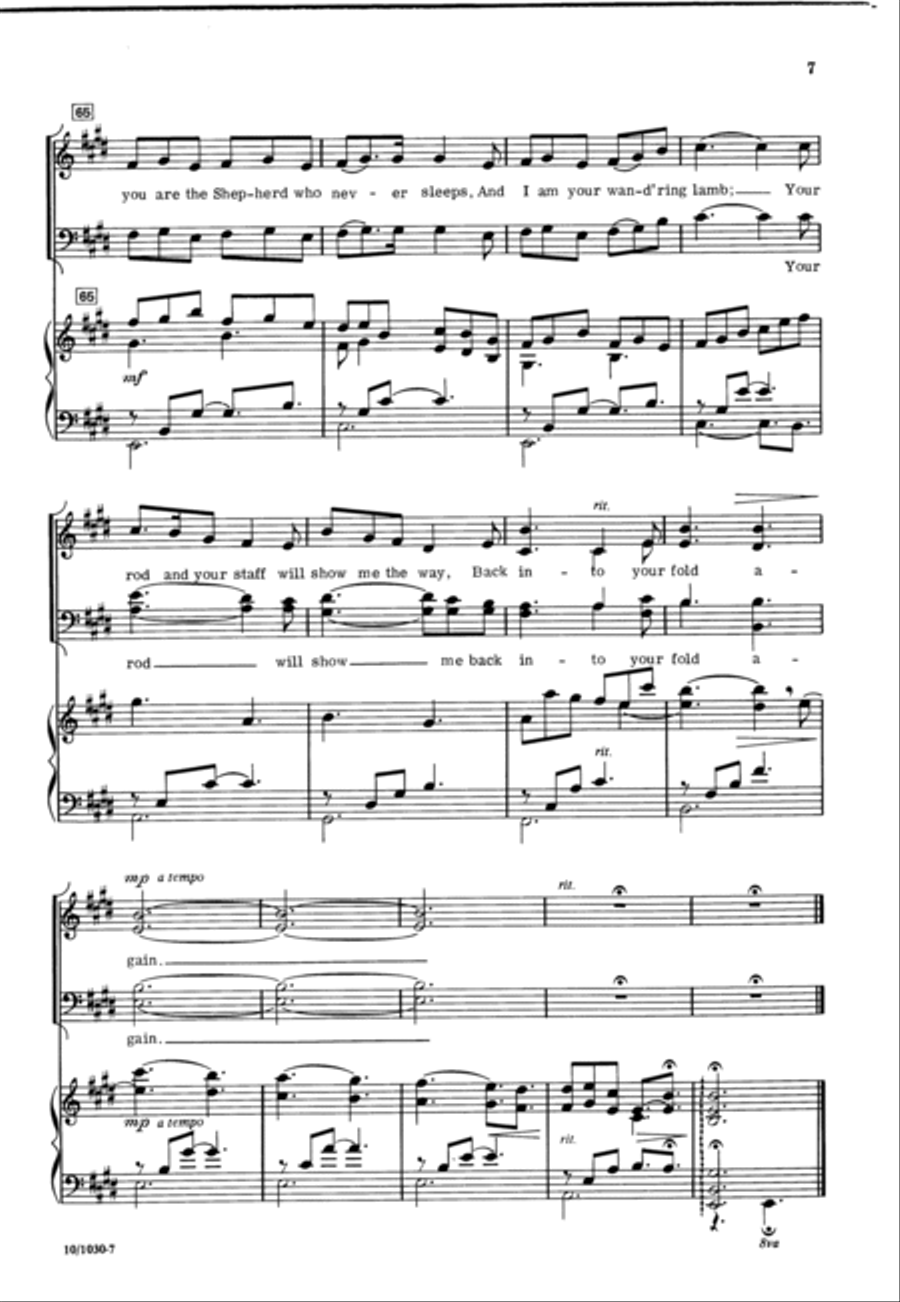 Jesus, Loving Shepherd 4-Part scores gallery preview page 7