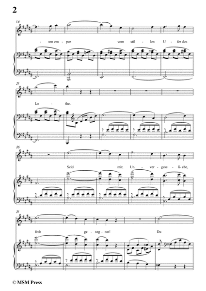 Schubert-Die Schatten,in B Major,for Voice&Piano image number null