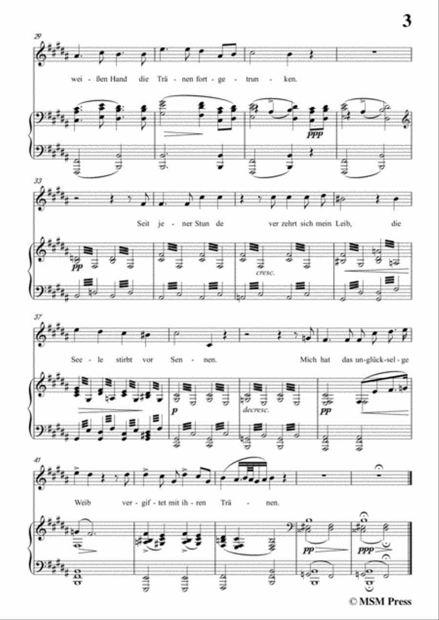 Schubert-Am meer in B Major,for voice and piano Voice Solo scores gallery preview page 5