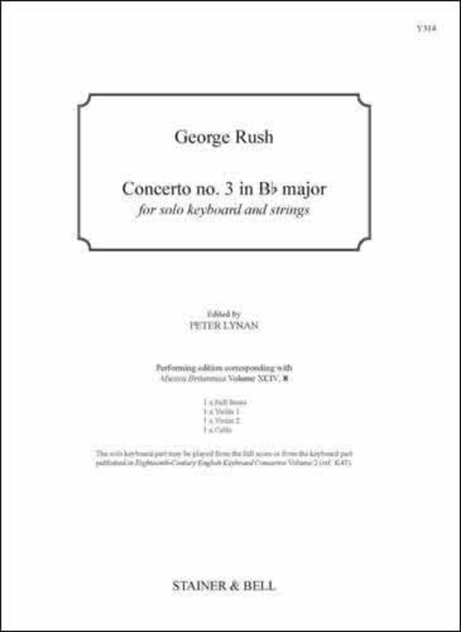 Concerto no. 3 in B flat major. Score & Parts
