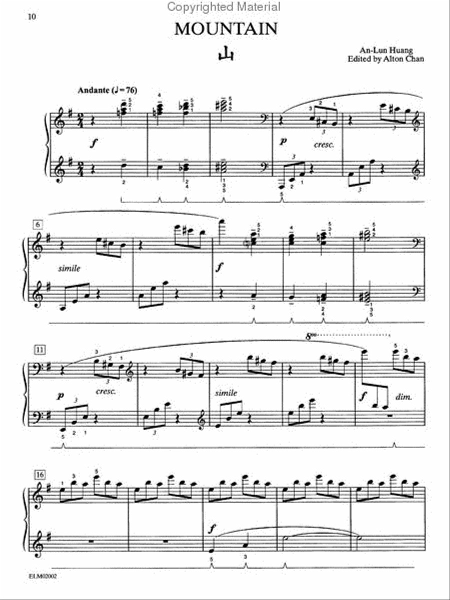 A Chinese Festival, Volume 1 Piano Solo scores gallery preview page 3