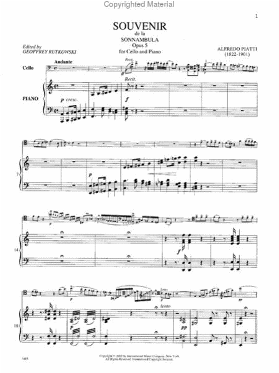Souvenir De La Sonnambula, Opus 5 Piano Accompaniment scores gallery preview page 2