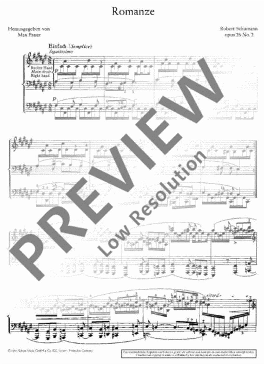 Romance F-sharp major, Op. 28/2 Piano Solo scores gallery preview page 3