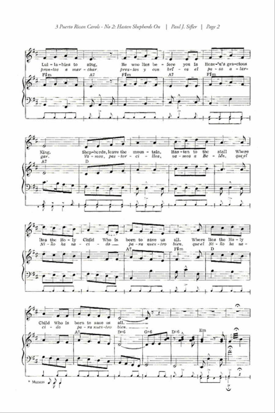 Hasten Shepherds On for Women's Choir (SA) and Piano SA scores gallery preview page 3