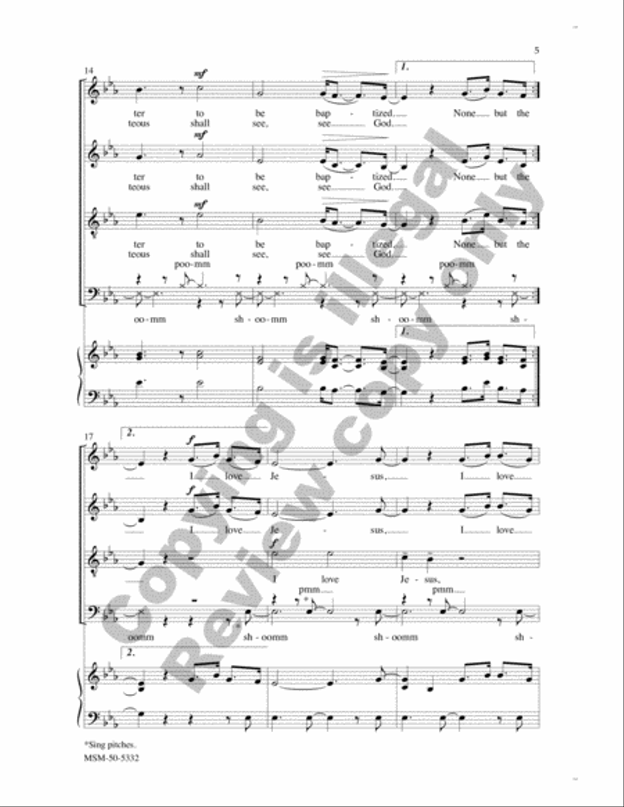 Take Me to the Water Divisi scores gallery preview page 5