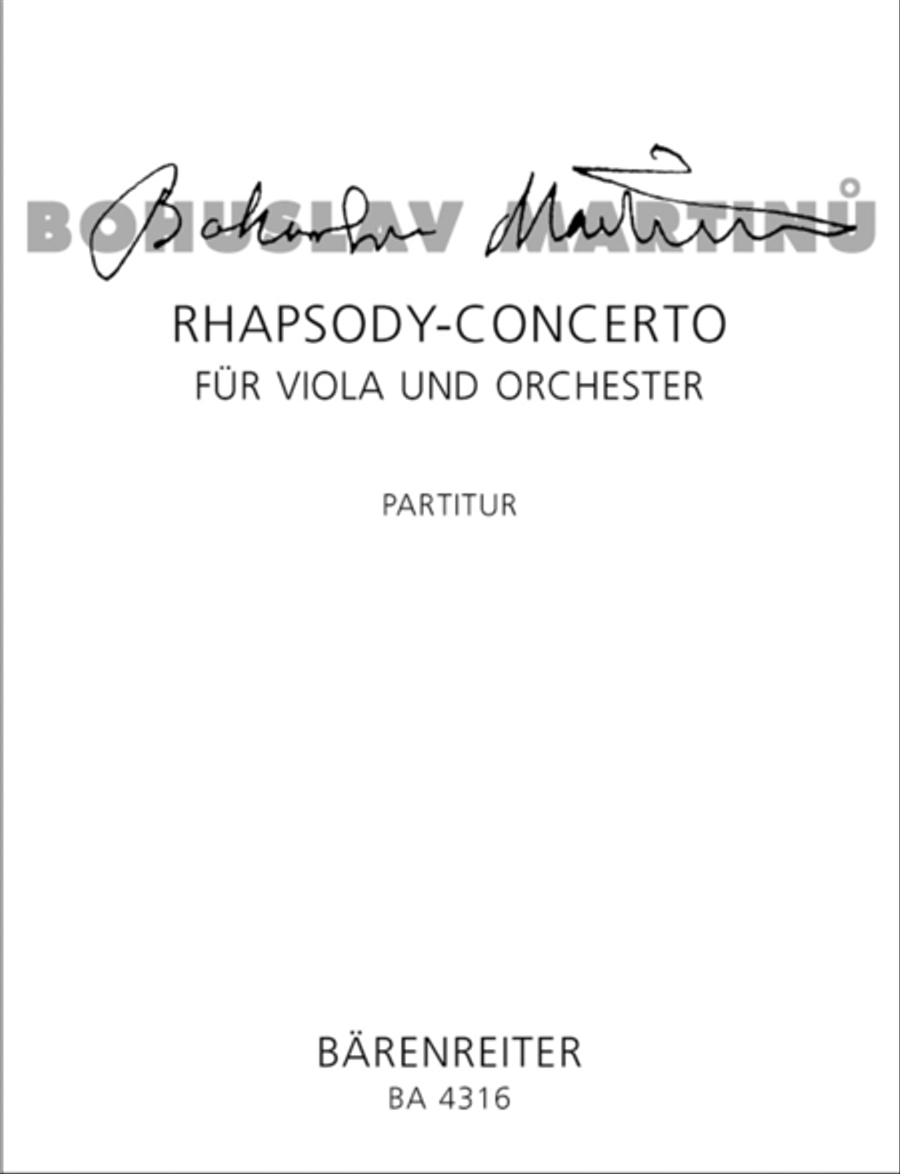 Rhapsody-Concerto for Viola and Orchestra Orchestra scores gallery preview page 1