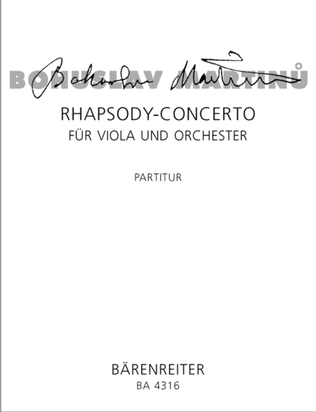 Book cover for Rhapsody-Concerto for Viola and Orchestra