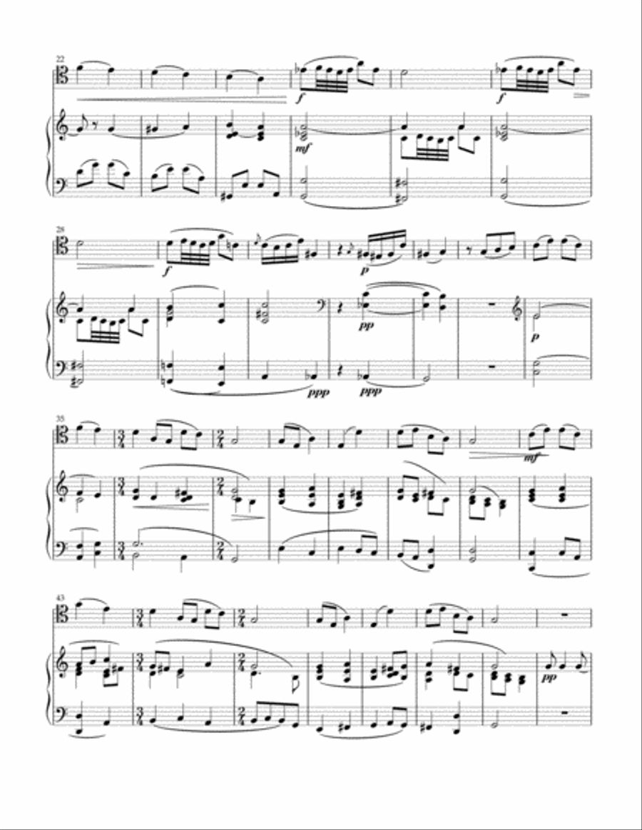 Tchaikovsky - Andante Cantabile, Op.11 for cello and piano Piano scores gallery preview page 2