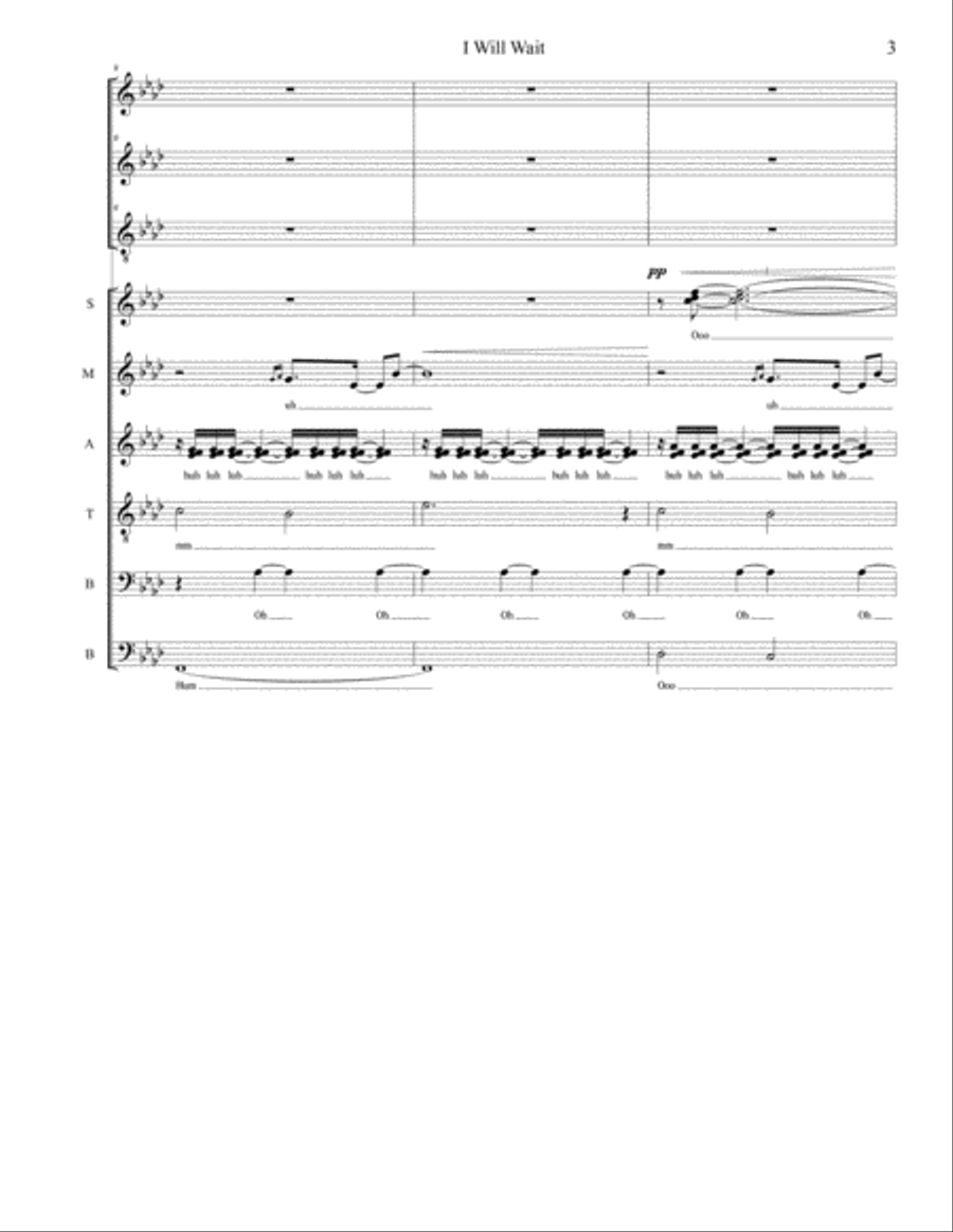 I Will Wait 4-Part scores gallery preview page 3