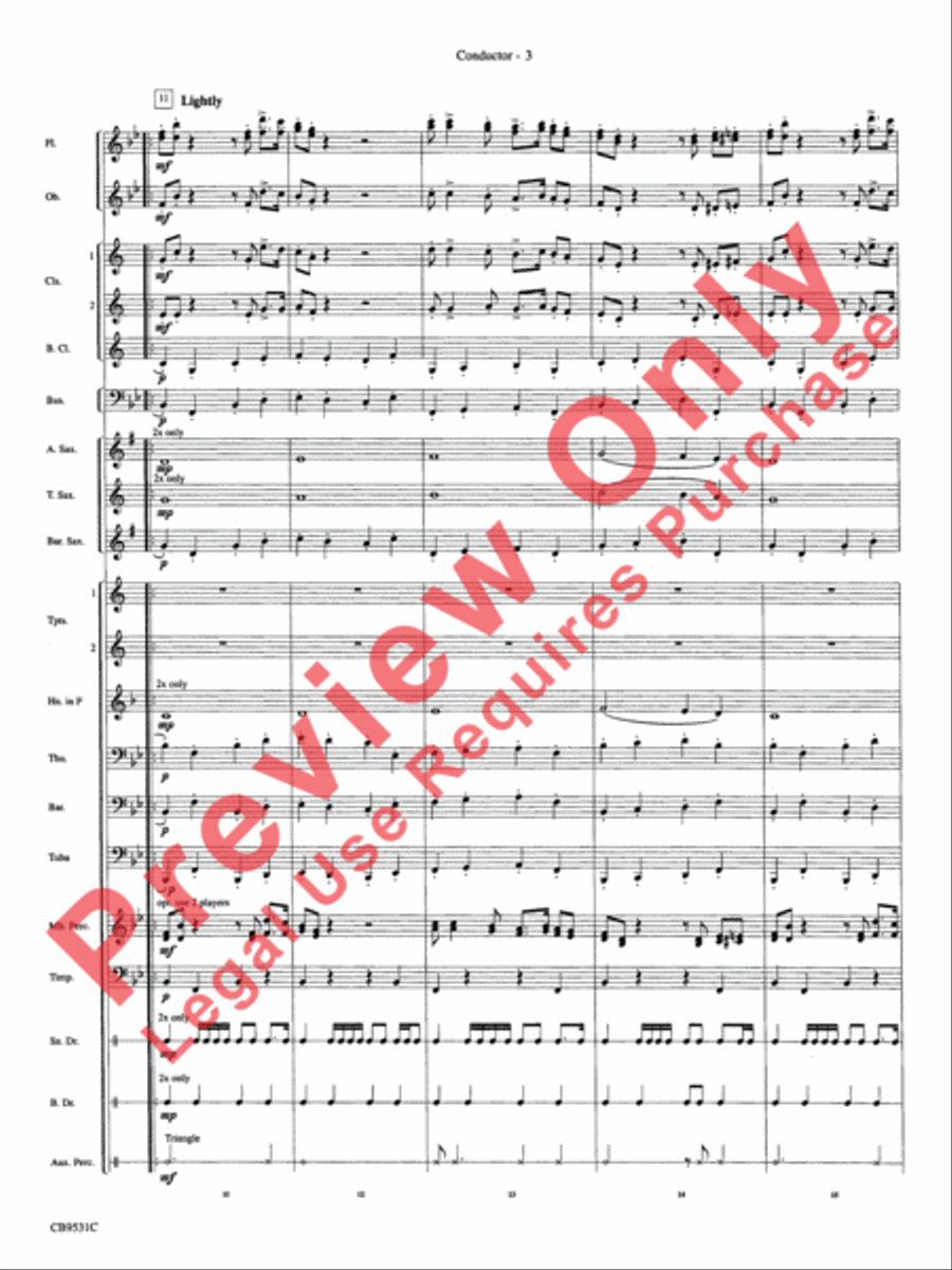 The Great Escape March Concert Band scores gallery preview page 6