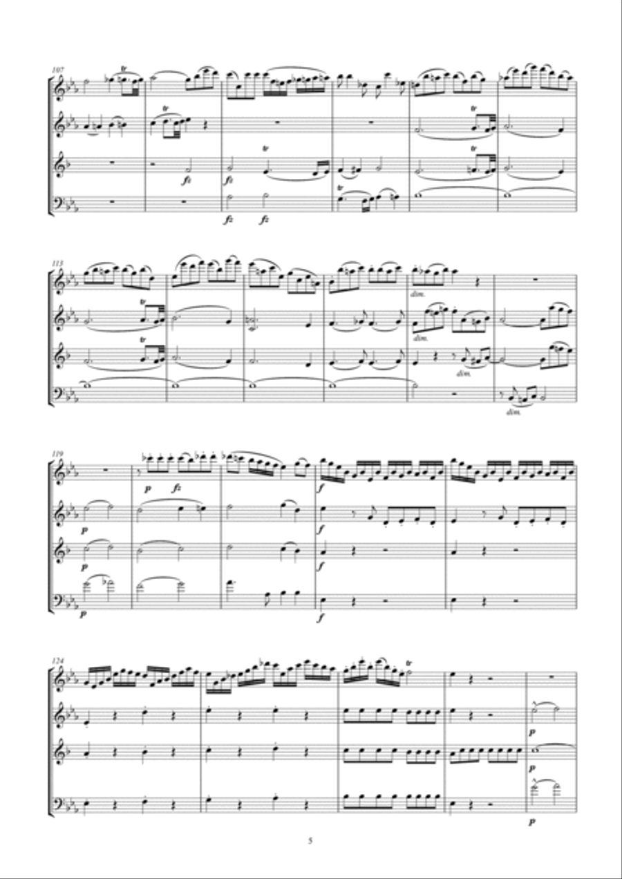 Haydn Quartet Op. 74 No. 1 arr. WoodwindQuartet Haydn Quartet Op. 74 No. 1 arr. WoodwindQuartet Woodwind Quartet scores gallery preview page 5