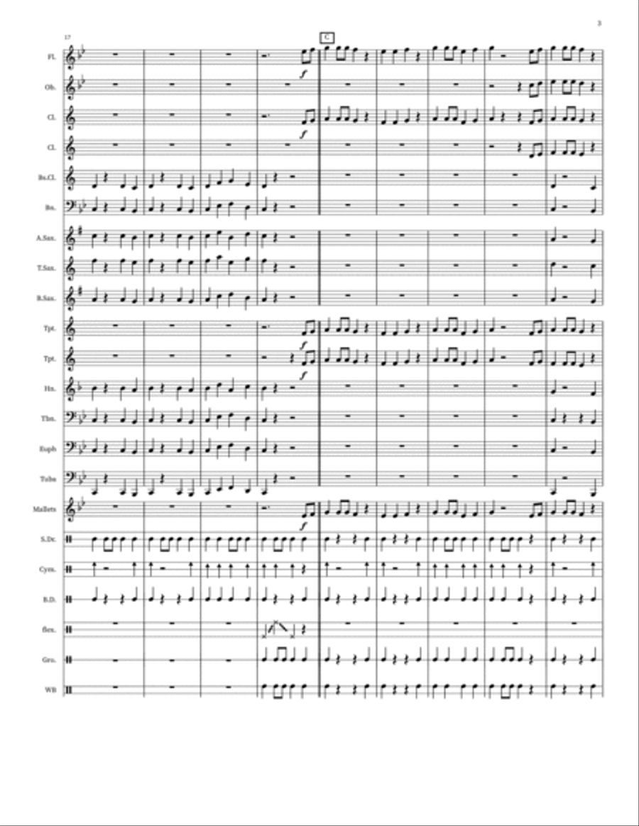 6-Note Spooktacular! Concert Band scores gallery preview page 3