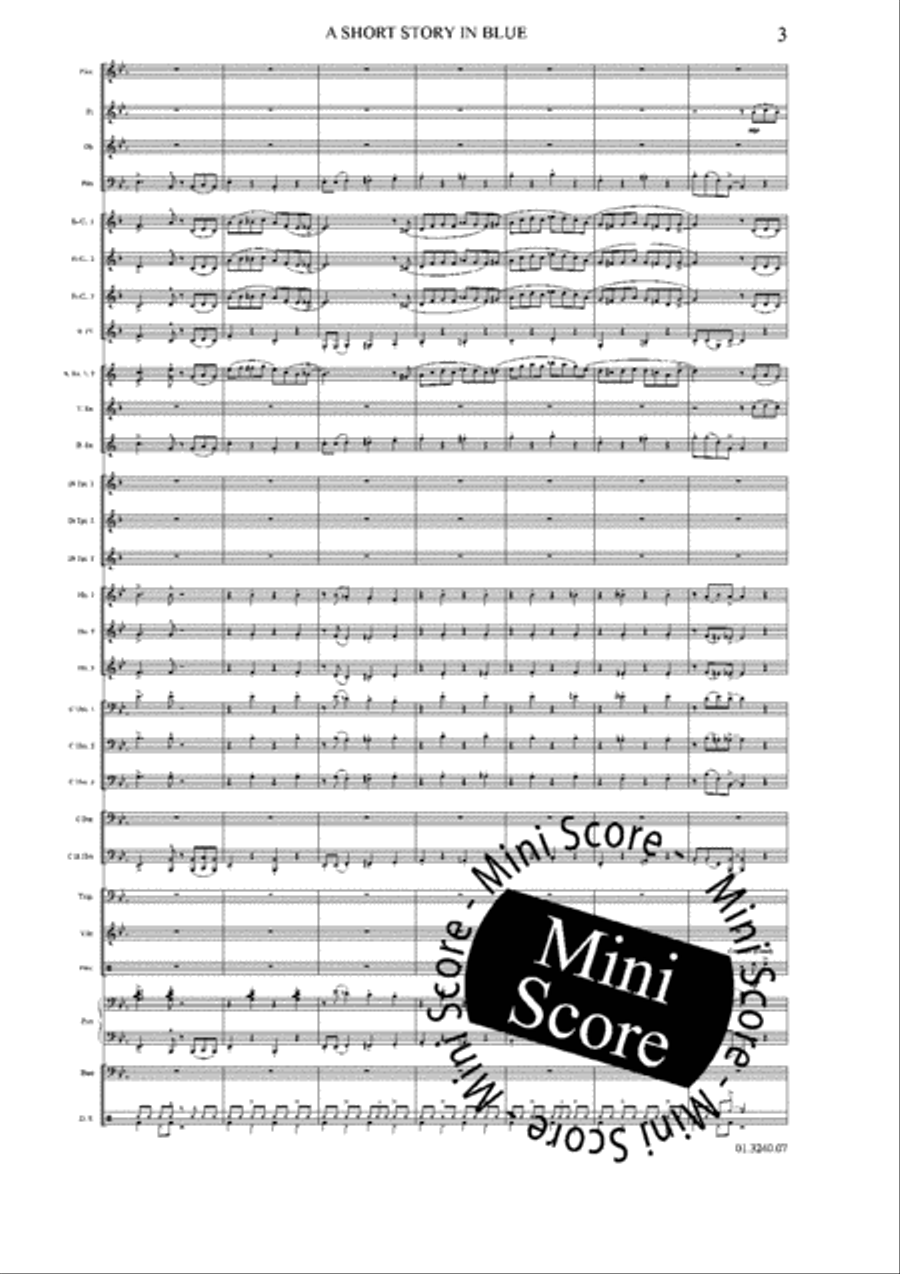 A Short Story in Blue Concert Band scores gallery preview page 9