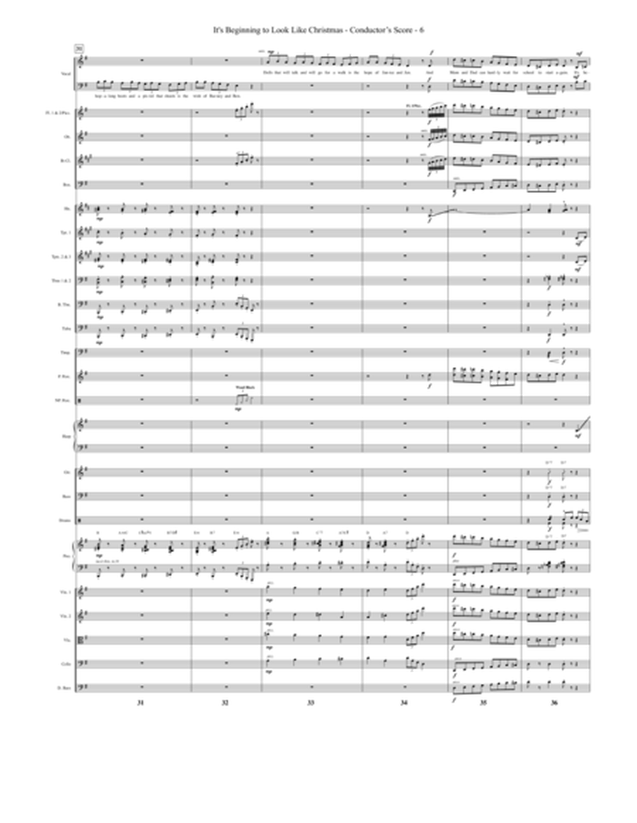 It's Beginning To Look Like Christmas (arr. Mark Hayes) - Full Score