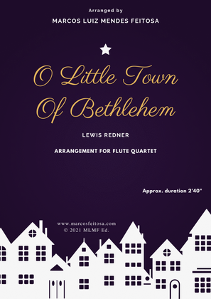 Book cover for O Little Town of Bethlehem - Flute Quartet