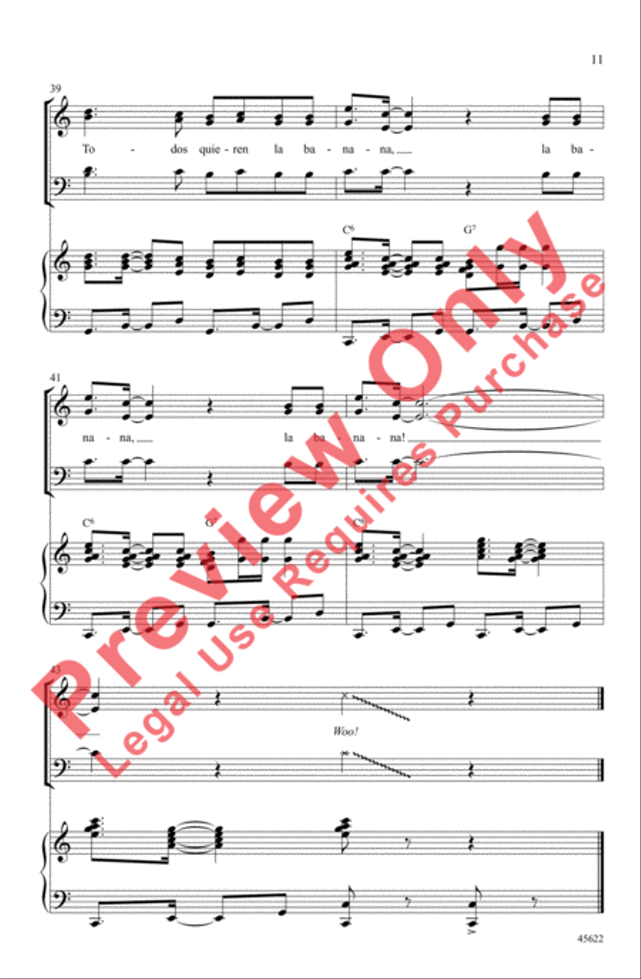 Banana! Banana! 3-Part scores gallery preview page 10
