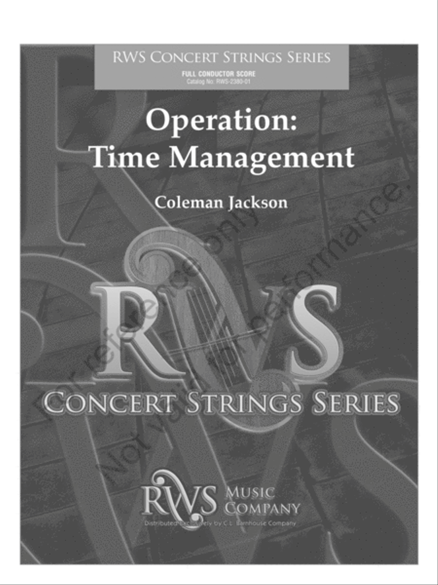 Operation: Time Management String Orchestra scores gallery preview page 2