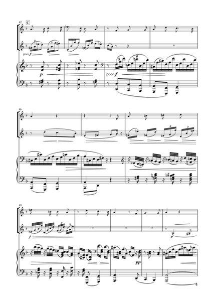 'Gestillte Sehnsucht' Zwei Gesänge, Op.91-1 for Violin, Clarinet & Piano image number null