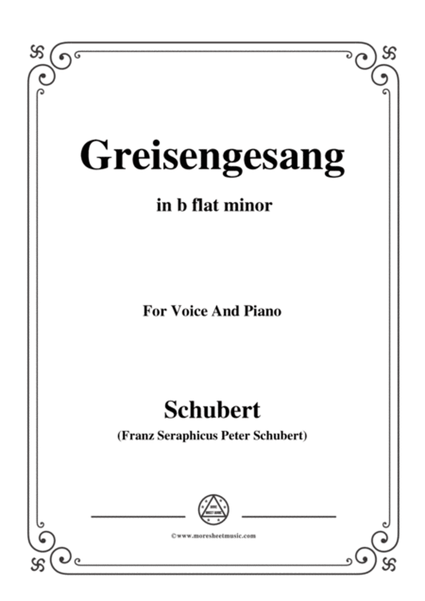 Schubert-Greisengesang,in b flat minor,Op.60,No.1,for Voice and Piano image number null