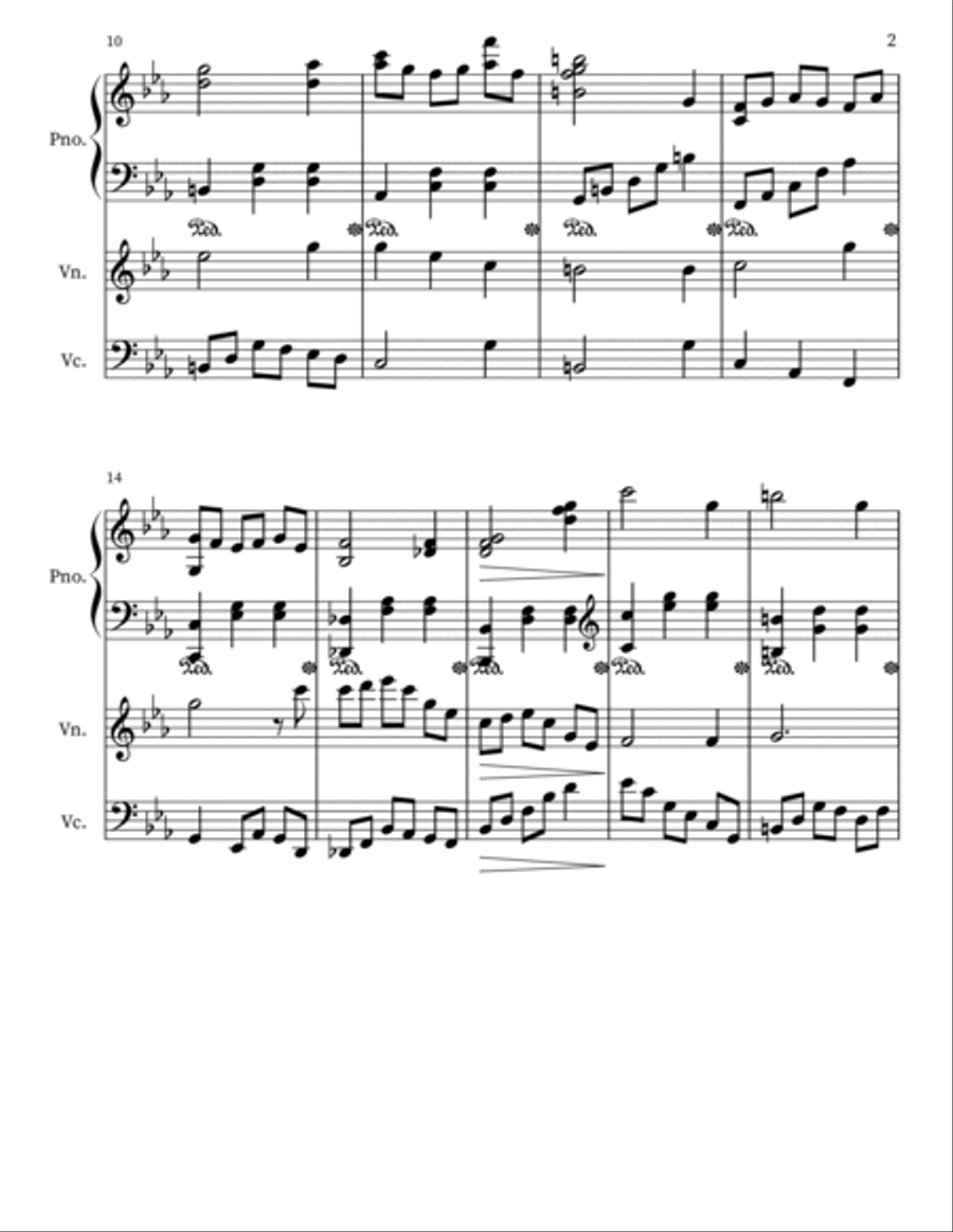 The Music Box Masquerade Piano Trio scores gallery preview page 2