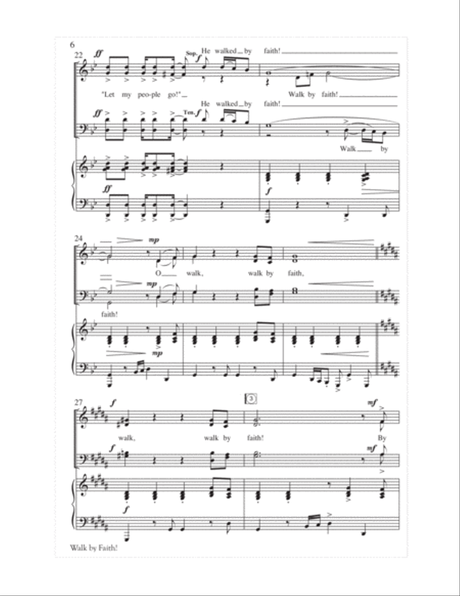 Walk by Faith! 4-Part scores gallery preview page 7