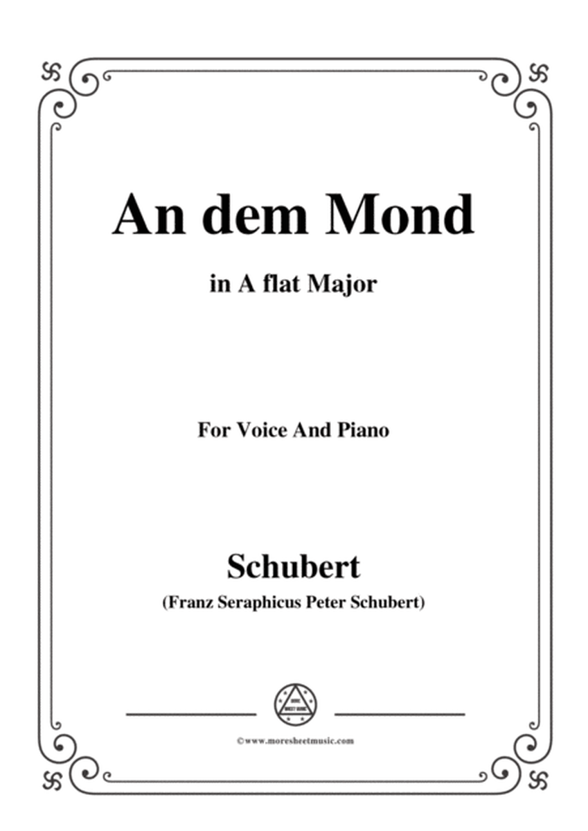 Schubert-An den Mond(To The Moon),D.468,in A flat Major,for Voice&Piano image number null