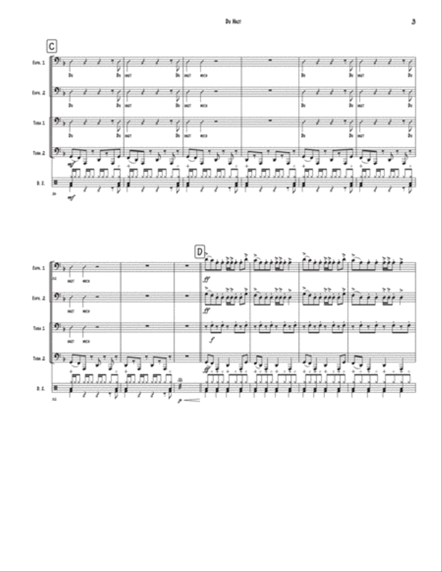 Du Hast Brass Quartet scores gallery preview page 3