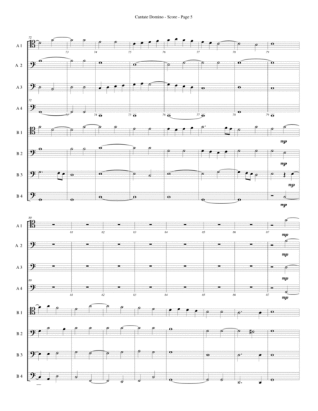 Cantate Domino for Trombone or Low Brass Octet image number null
