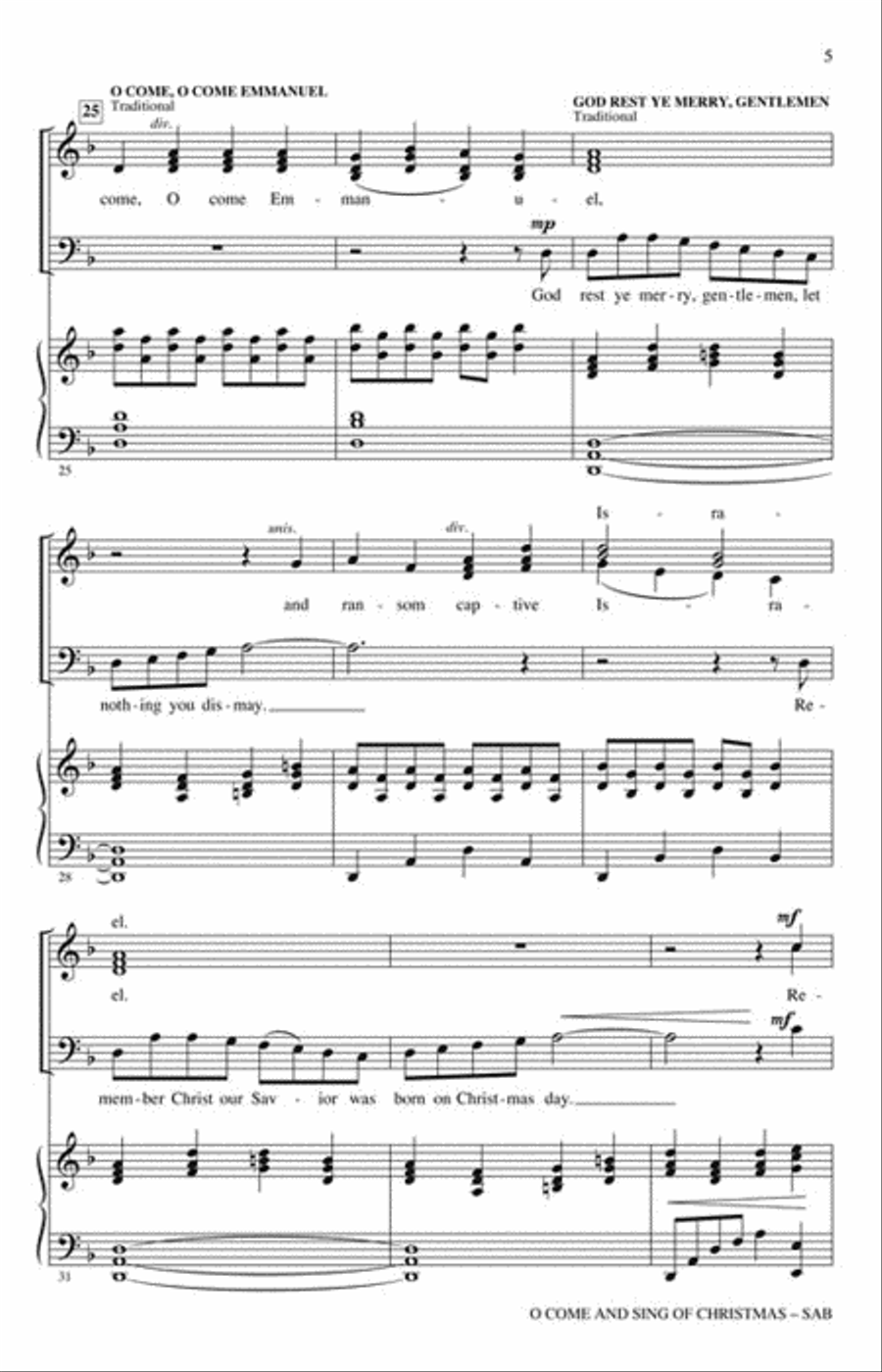 O Come and Sing of Christmas 3-Part scores gallery preview page 4