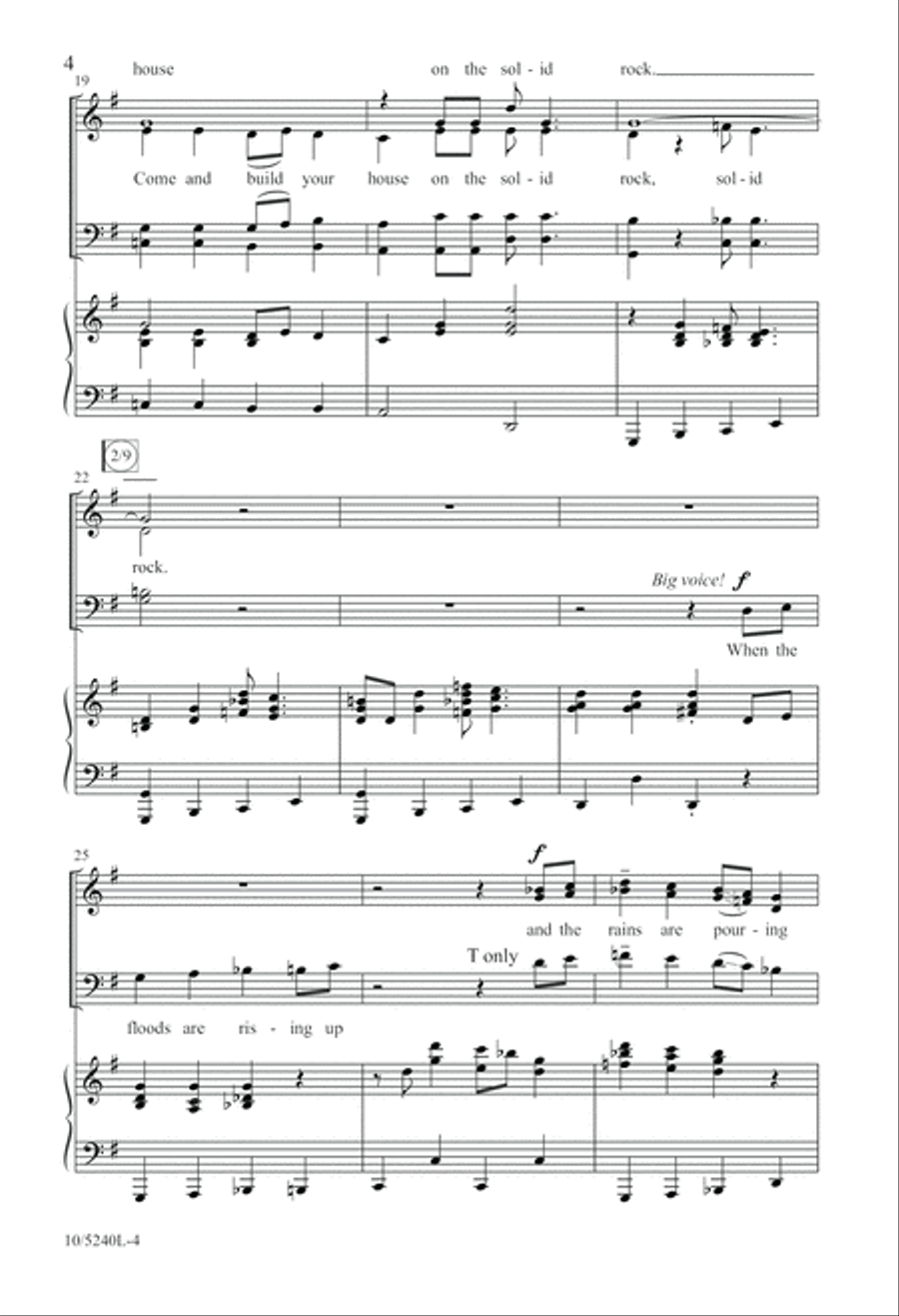 Build Your House on the Solid Rock 4-Part scores gallery preview page 4