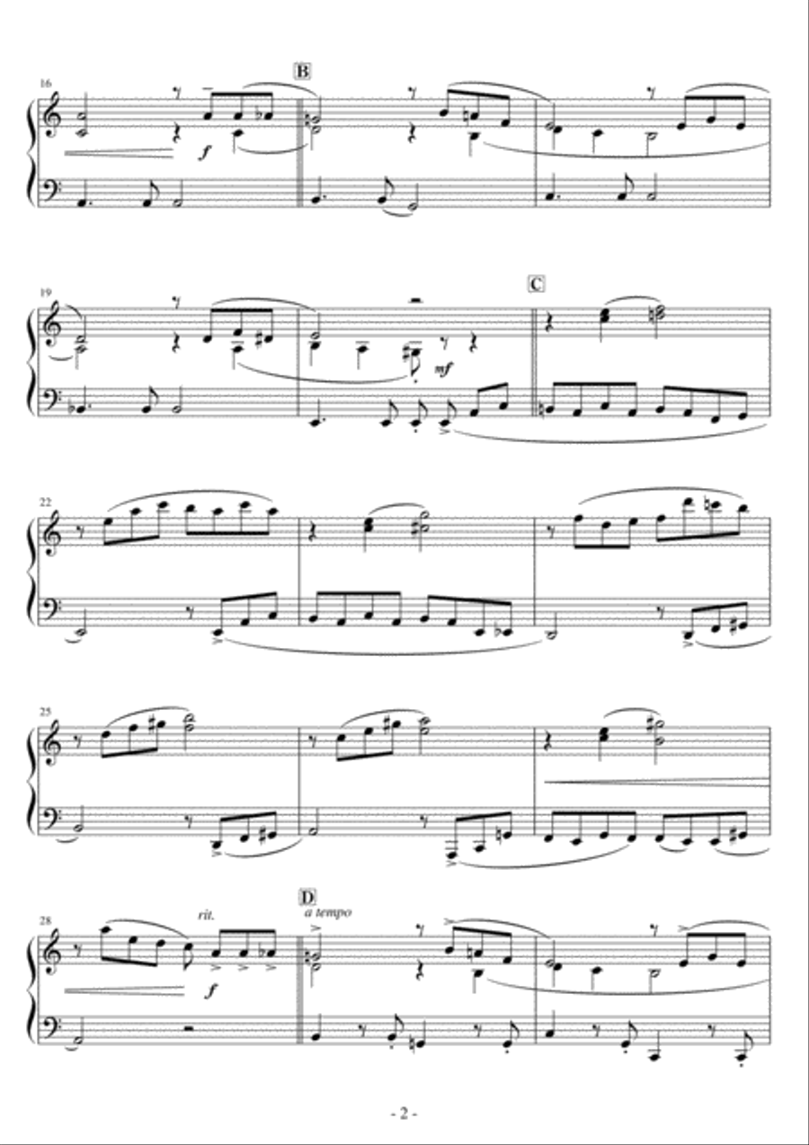 The Godfather (main Theme) Easy Piano scores gallery preview page 2