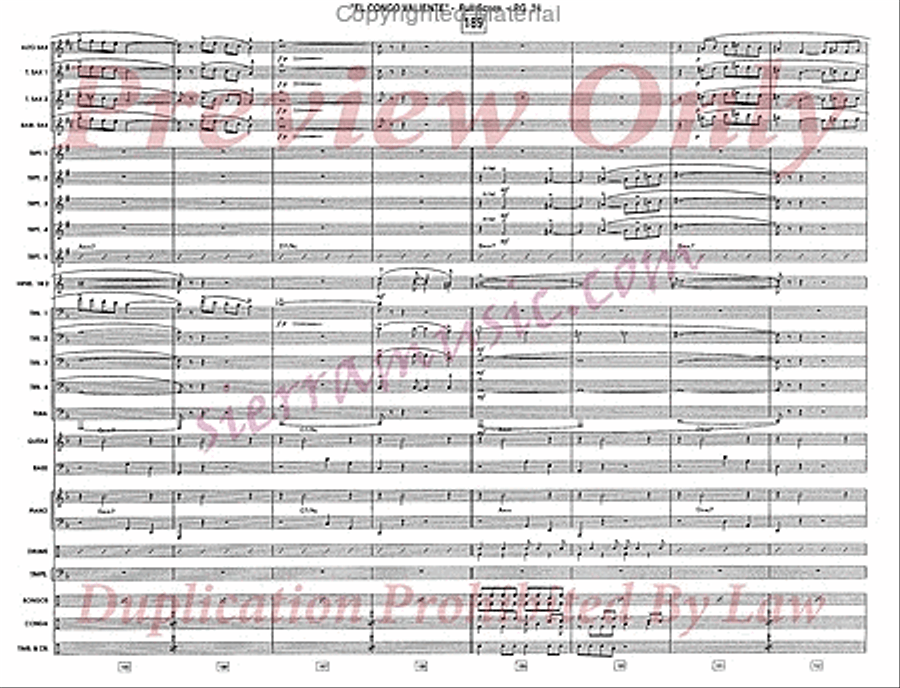 El Congo Valiente El Congo Valiente Jazz Ensemble scores gallery preview page 25