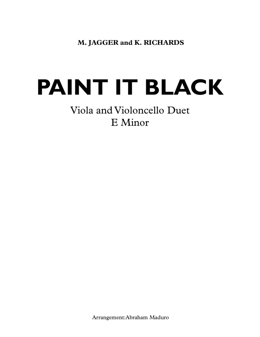 Paint It, Black String Duet scores gallery preview page 1