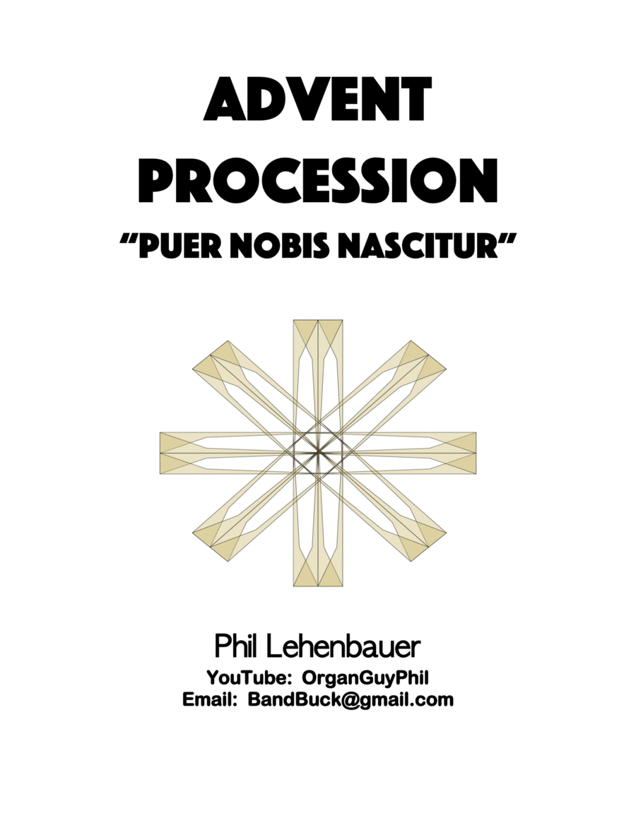 Advent Procession (Puer Nobis Nascitur) organ work by Phil Lehenbauer Organ Solo scores gallery preview page 1