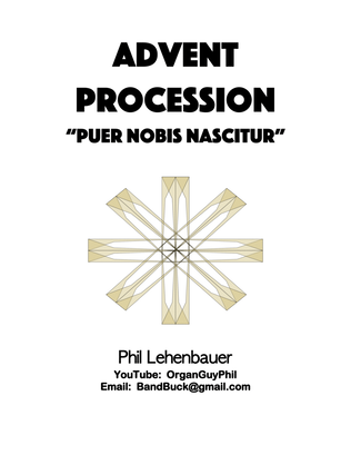 Book cover for Advent Procession (Puer Nobis Nascitur) organ work by Phil Lehenbauer