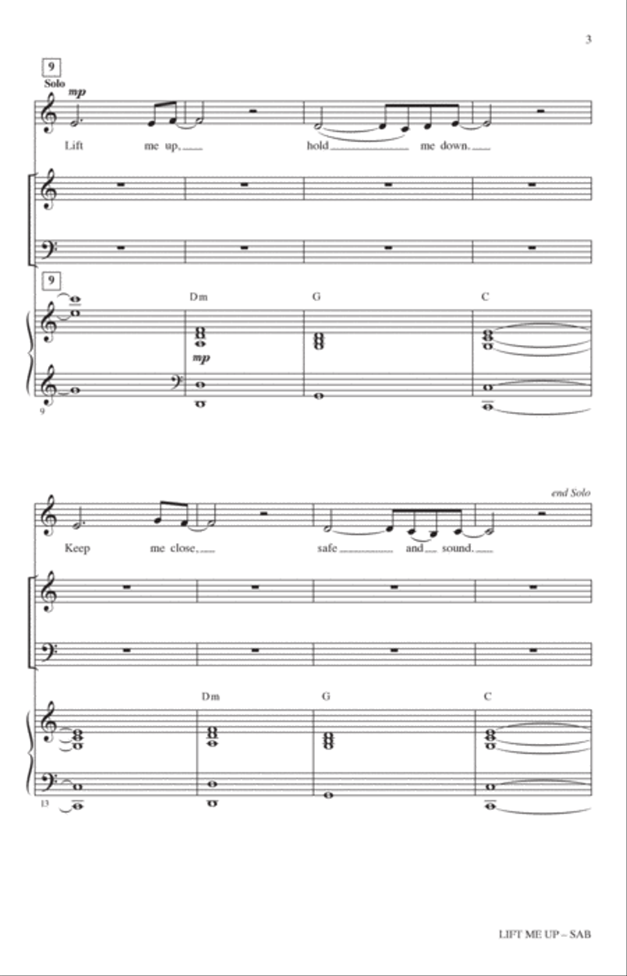 Lift Me Up (from Black Panther: Wakanda Forever) (arr. Mac Huff) 3-Part scores gallery preview page 2