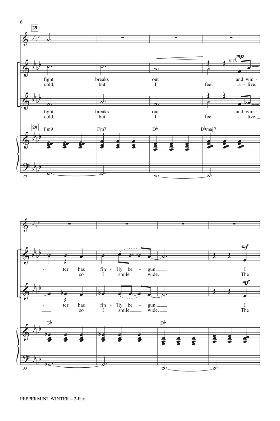 Peppermint Winter 2-Part scores gallery preview page 4