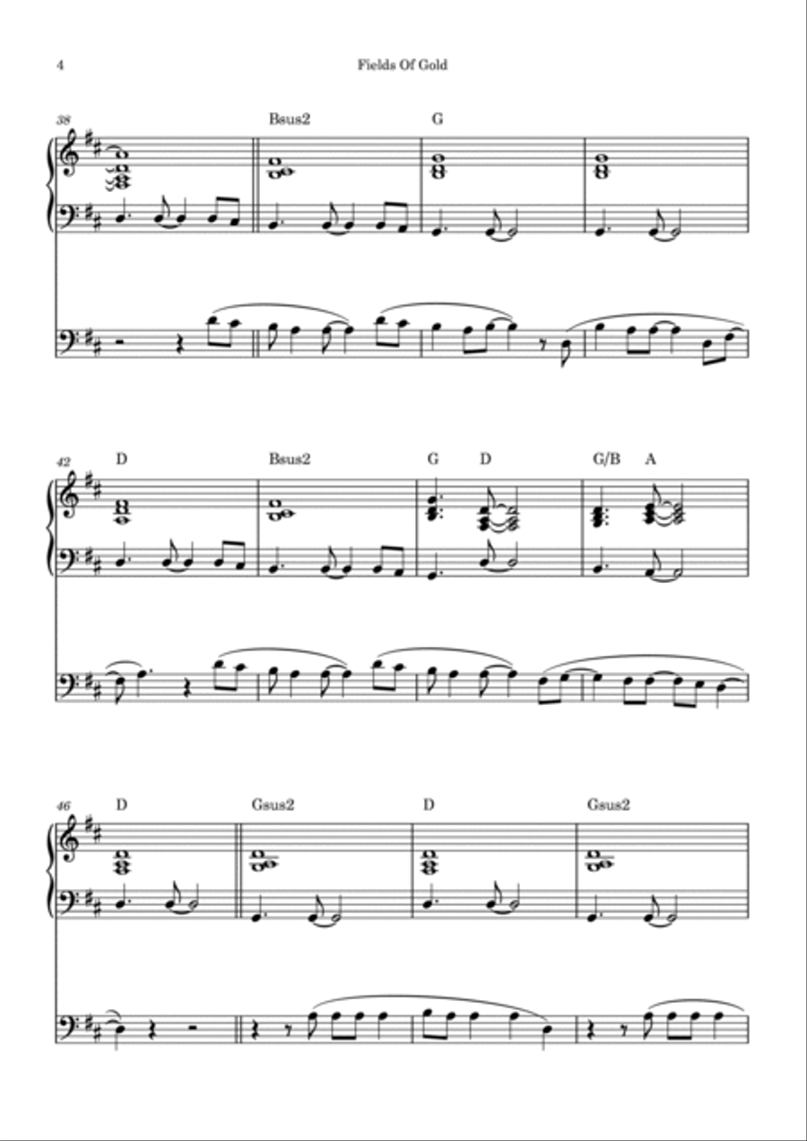 Fields Of Gold Fields Of Gold Piano scores gallery preview page 4