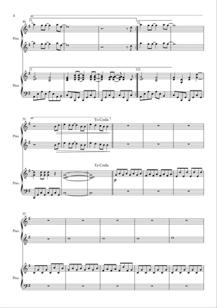 A Million Dreams 1 Piano, 4-Hands scores gallery preview page 4