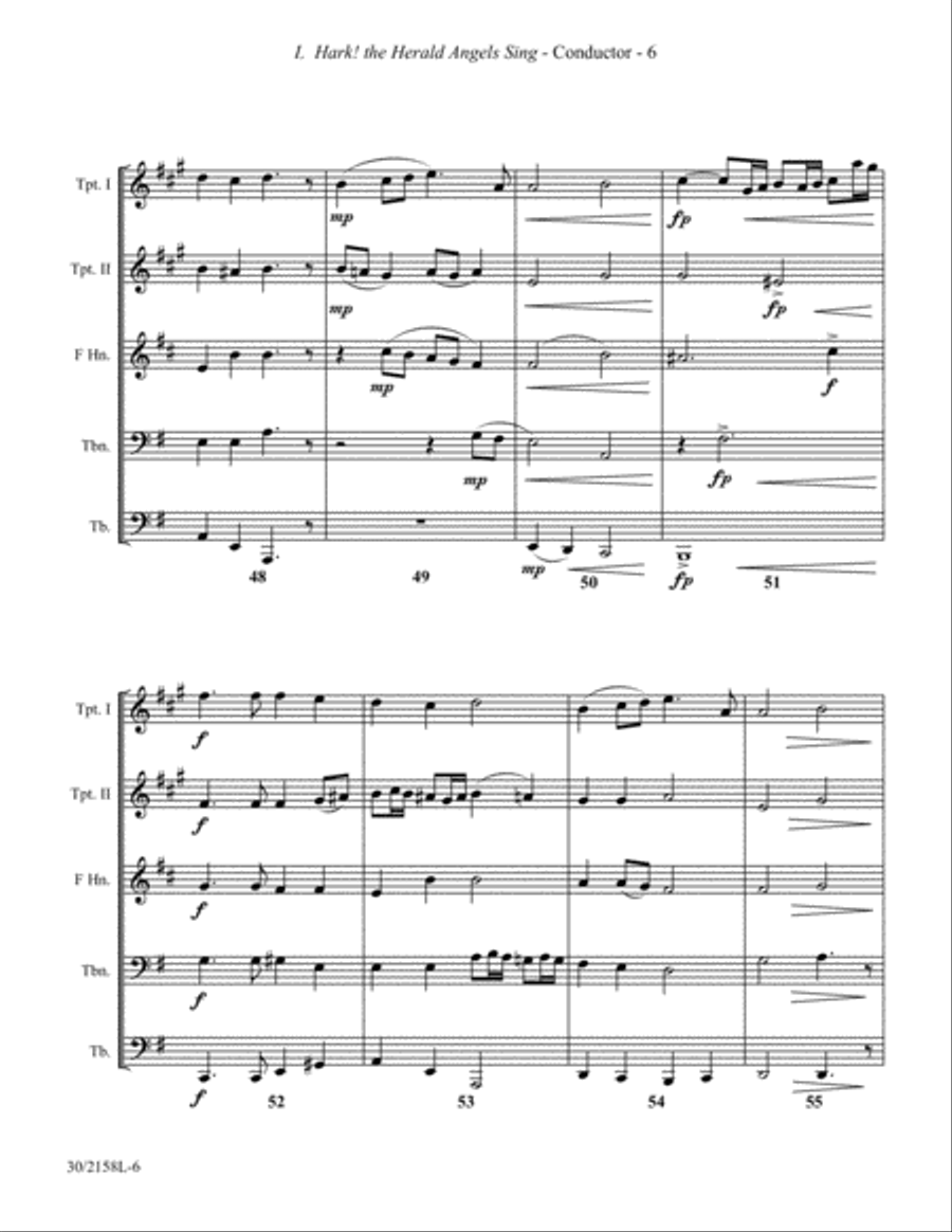 Christmas Suite for Brass Quintet Brass Quintet scores gallery preview page 7