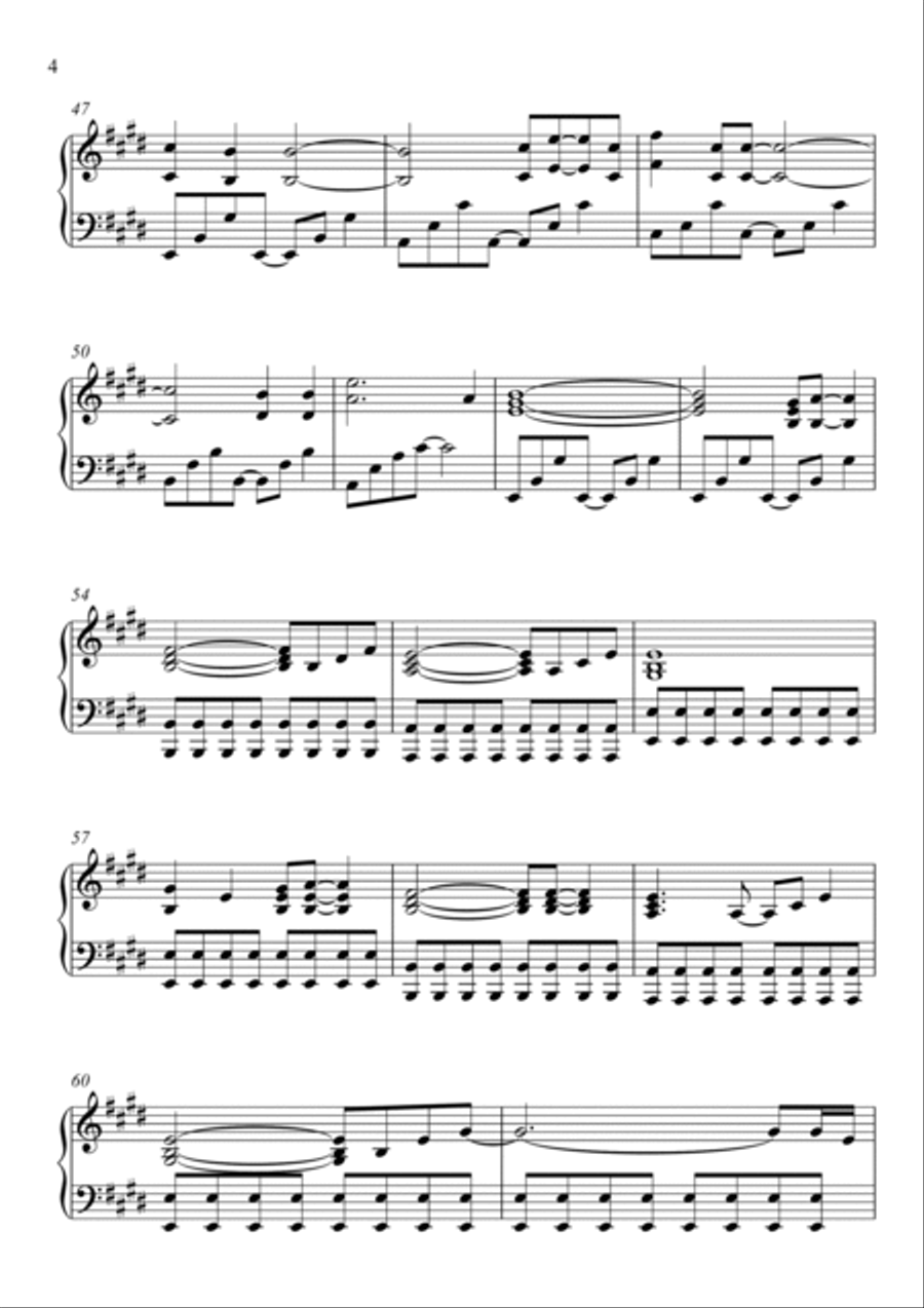 So Far Away Piano Solo scores gallery preview page 4