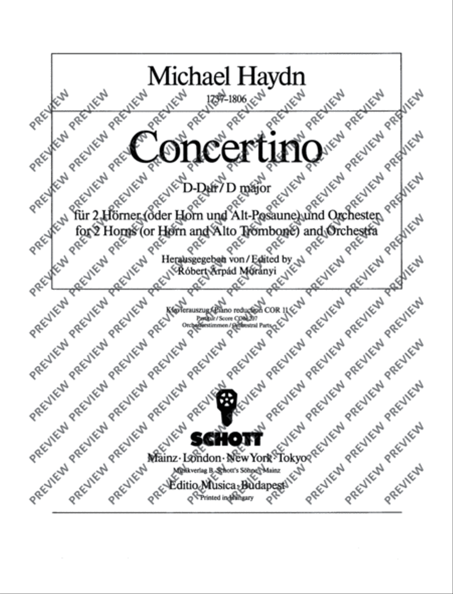 Concertino D major Piano scores gallery preview page 2