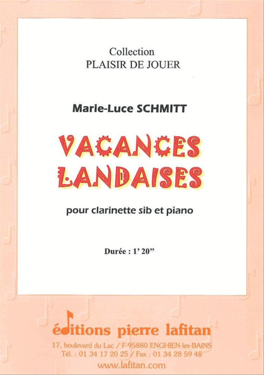Vacances Landaises Clarinet Solo scores gallery preview page 1