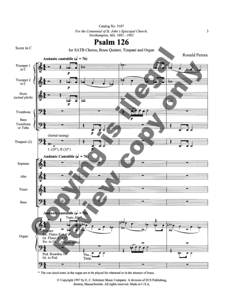 Psalm 126 (Choral Score)