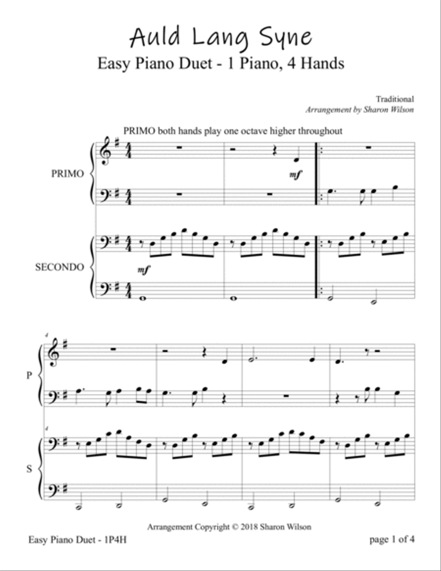 Holiday Classics (A Collection of 11 Mixed-Level, 1 Piano, 4-Hands Duets) 1 Piano, 4-Hands scores gallery preview page 4