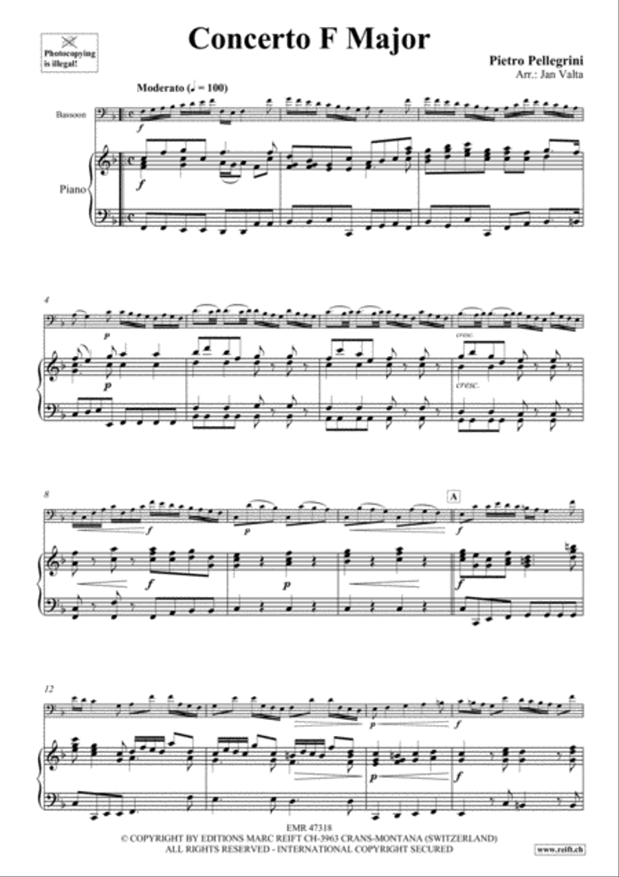 Concerto F Major Bassoon Solo scores gallery preview page 5